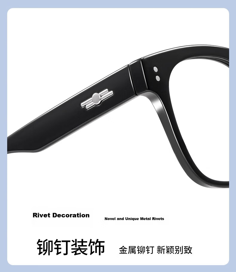 Murata Inao Blue Light Blocking Glasses Myopia Eyewear Fashionable Black Frame Face Slimming Natural Look Bright Black 300 Degree 10