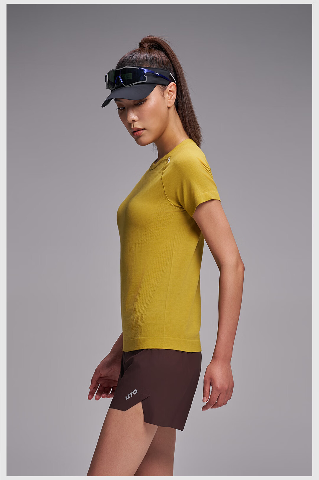 UTO Merino Wool Quick-Dry Short Sleeve Sports T-Shirt Outdoor Running Hiking Top Women - Hemlock Green M 23