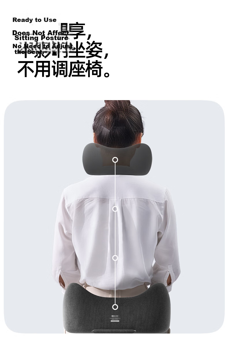 CICIDO Car Headrest and Lumbar Support Set Summer Neck Protection Pillow Seat Cushion Car Lumbar Pillow 14