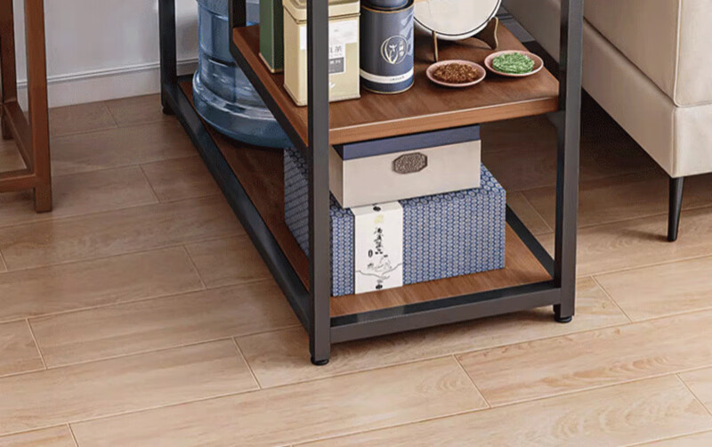 OLENOUFENG Side Table, Small Apartment Coffee Table, Sofa Side Cabinet, Tea Table, Home Storage Rack, Simple Storage Shelf, Floor-Standing Storage Rack 2