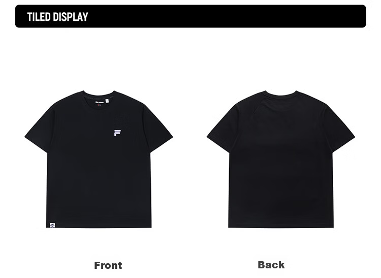 FILA FUSION Fashion Casual Couple's Knit Short Sleeve Summer Cotton T-Shirt 20
