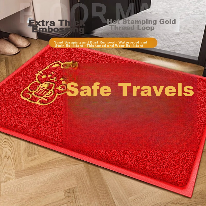 Luoyoute Entrance Door Mat Safety Coir Floor Mat Home Commercial Durable Non-Slip Doorway Rug