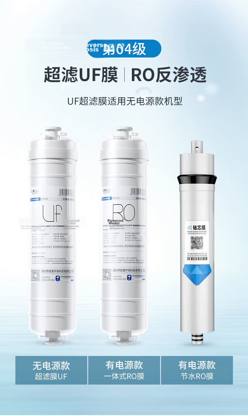 Zuankexin 10-Inch Universal Water Purifier Filter Cartridge PP Cotton Activated Carbon Household Ultrafiltration Quick-Connect Integrated Korean Style Water Filter Cartridge Set 10