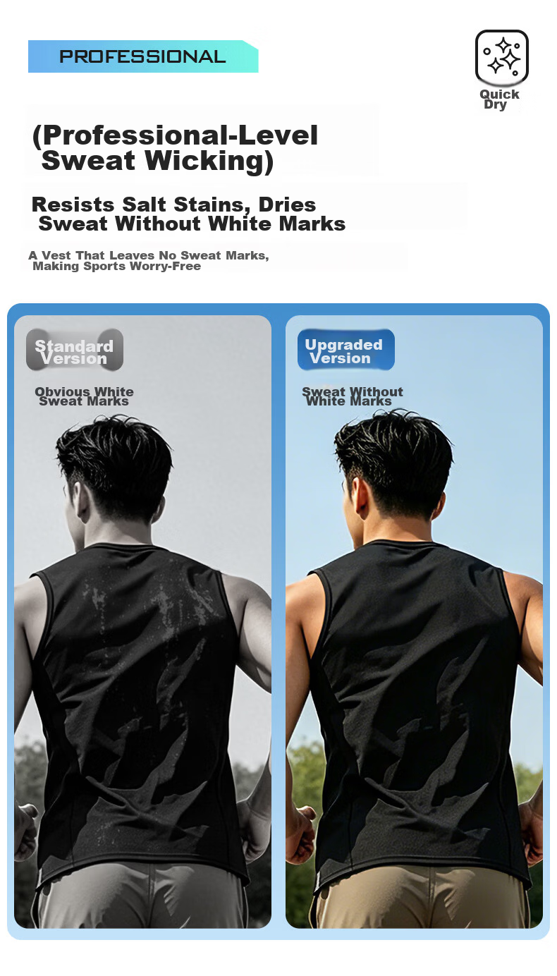 LI-NING Men's Quick-Dry Sports Vest Ice Silk Breathable Sleeveless Basketball Training Tank Top 13
