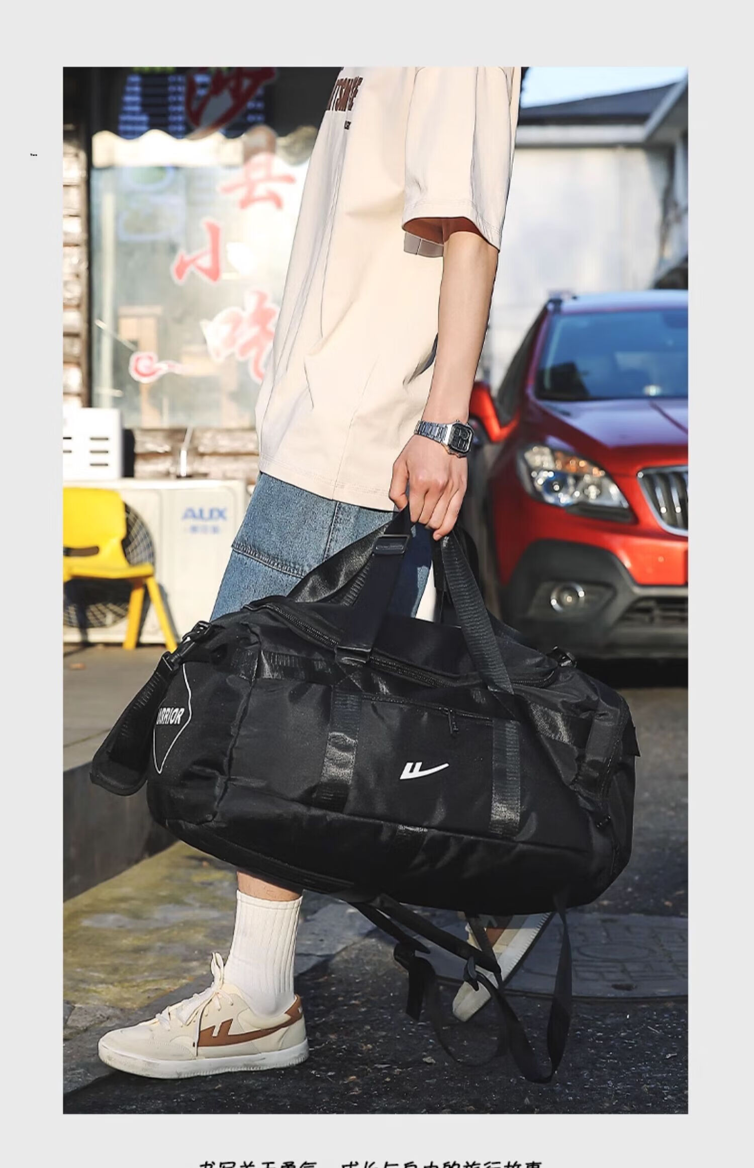 Warrior Large Capacity Travel Tote Bag Men’s Luggage Bag Portable Business Trip Carry-on Short Distance Sports Gym Bag Women’s 9