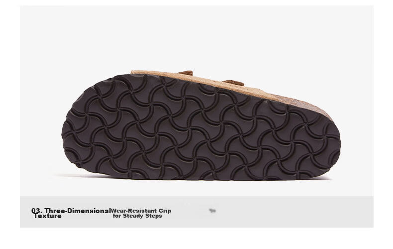 CAMEL Birkenstock Style Women's Casual Thick Sole Platform Sandals L26M700065 Brown Size 38 22