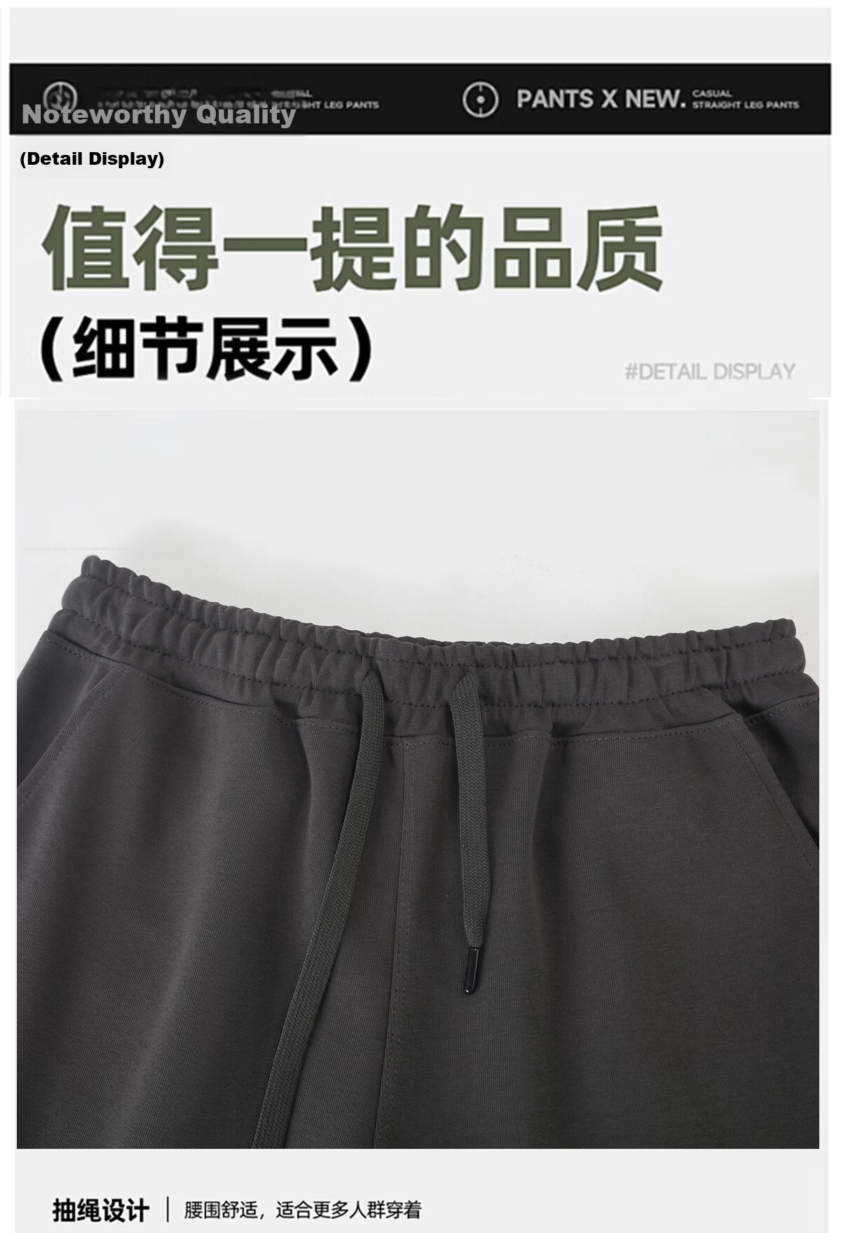 MMOPTOP Heavyweight American Casual Men's Summer Loose Simple Sports Shorts Versatile Five-Point Pants MDK22 Gray L 13