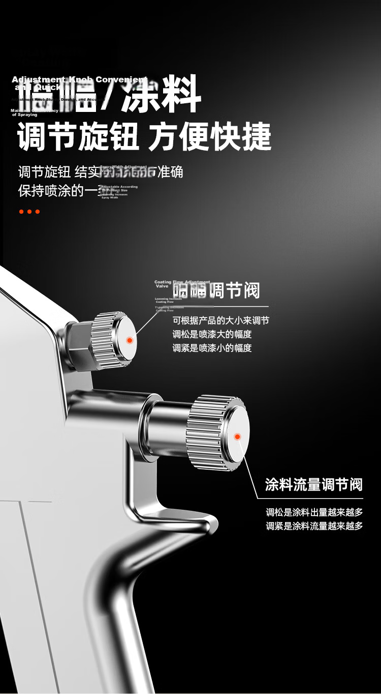 Shengda Pneumatic Paint Spray Gun Automotive Coating High Atomization Spray Gun with 1.5mm Nozzle F-75S 5