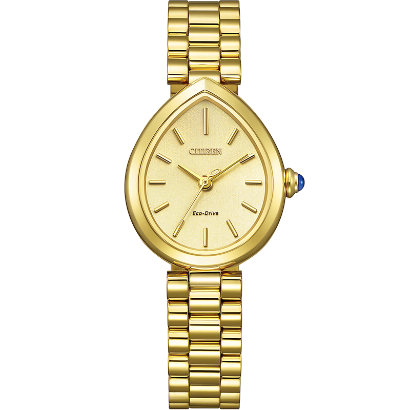 CITIZEN Women's Watch L Series Eco-Drive Water Drop Dial Steel Band Gift for Girlfriend EM1202-50P