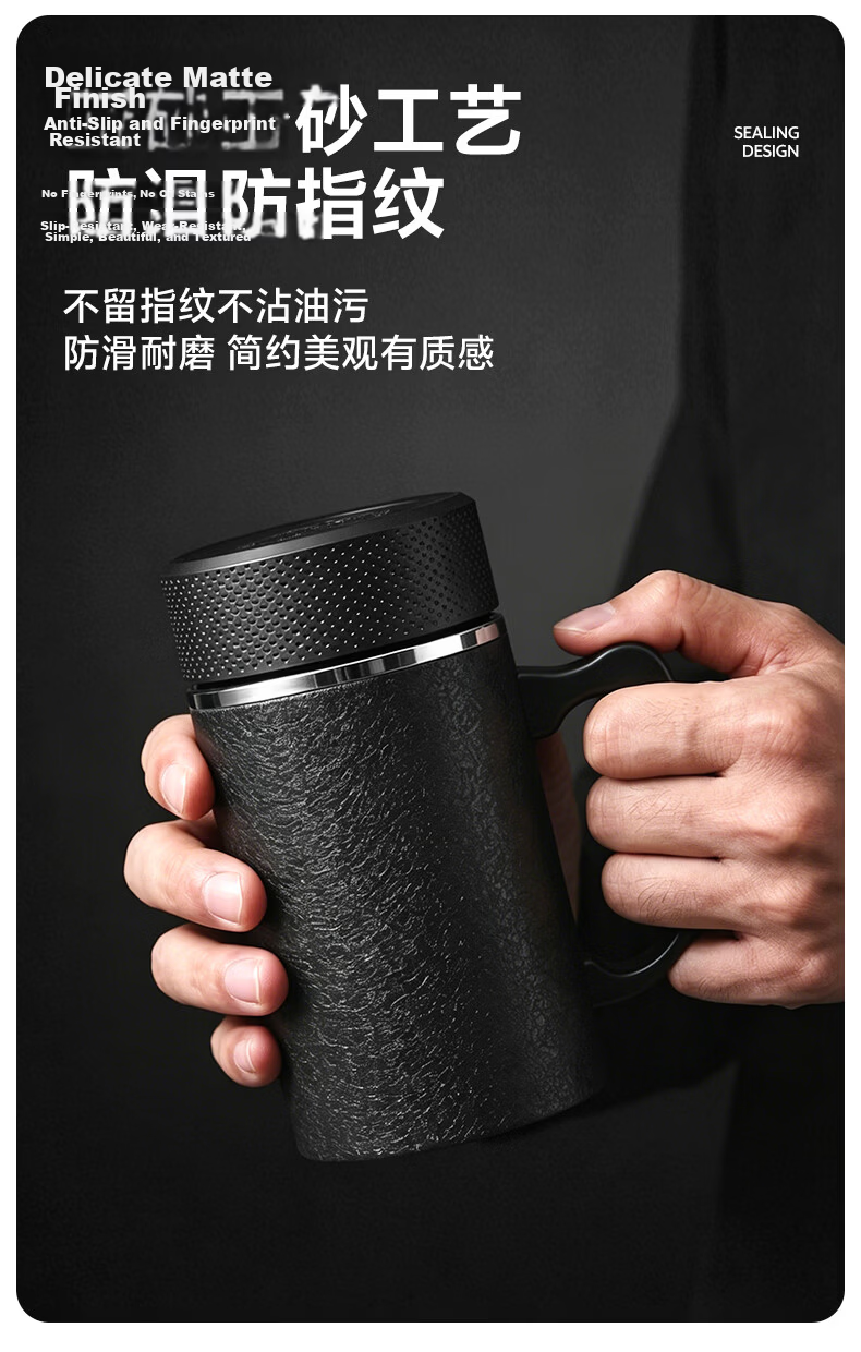 Fanjie Purple Clay Insulated Tea Cup for Men Birthday Gift for Dad Father Teacher Elderly Retired Practical Souvenir 10