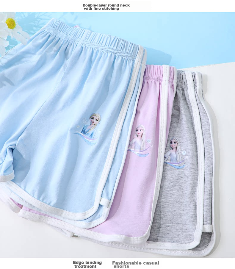 Disney Elsa Girls Summer Outfit 2026 New Children's Two-Piece Sportswear Set 11