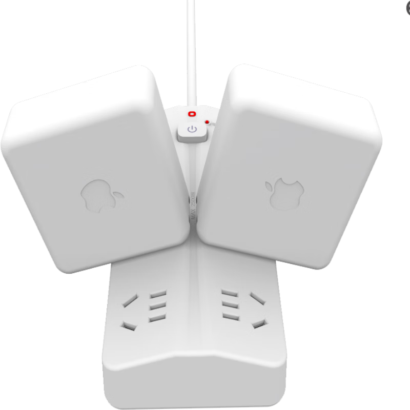 JD Jingzao 6-Outlet Trapezoidal Power Strip 1.5M Extension Cord Multi-Functional Smart Socket Office Multi-Outlet Adapter