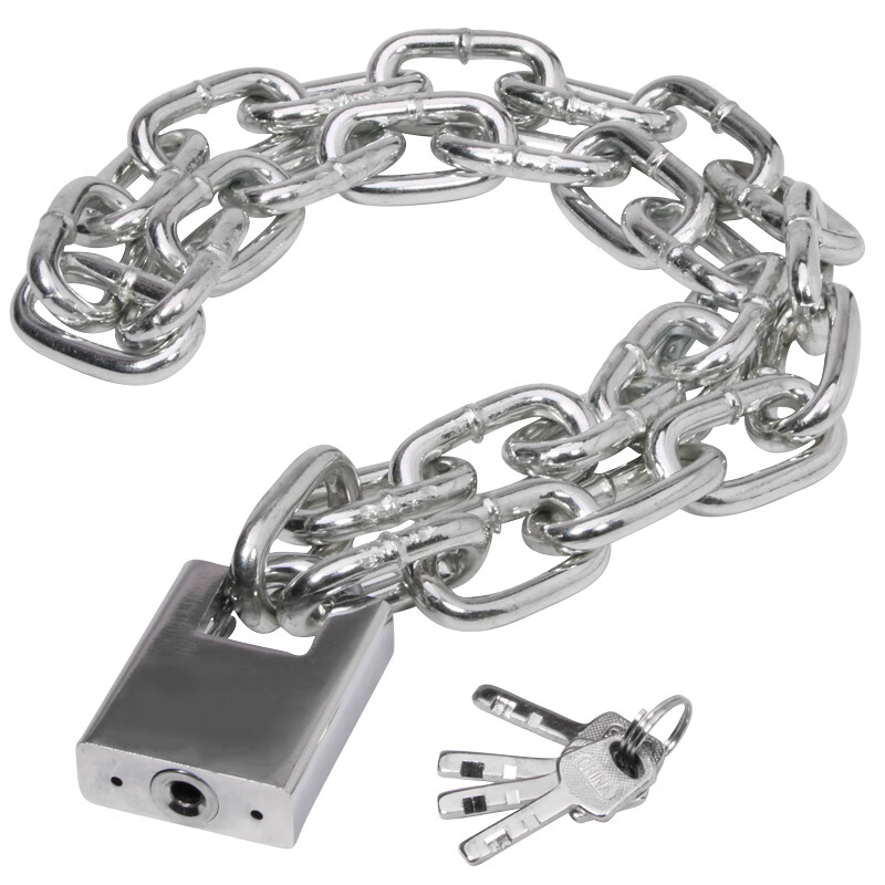 Chugong Chain Lock, Iron Chain Lock, Gate Lock, Warehouse Door Lock, Anti-Shear, Anti-Theft, Motorcycle Lock, Bicycle Lock, Thickened 1 Meter 5