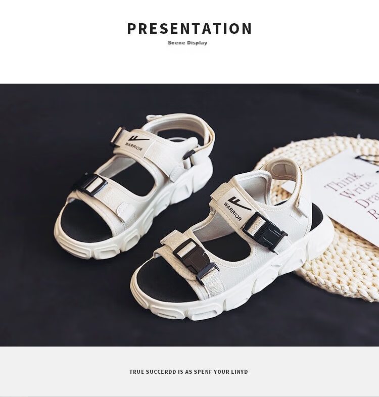 Warrior Men's Sandals 2026 Summer New Trendy Beach Shoes Water-Resistant Hiking Shoes Casual Couple's Sandals 17