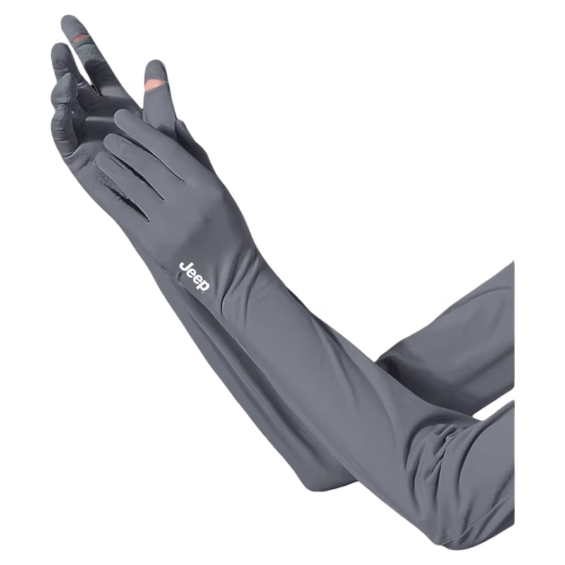 JEEP Jeep Women's Summer Outdoor UV Protection Cooling Arm Sleeves with Silicone Palm Anti-Slip Ice Silk Sleeves
