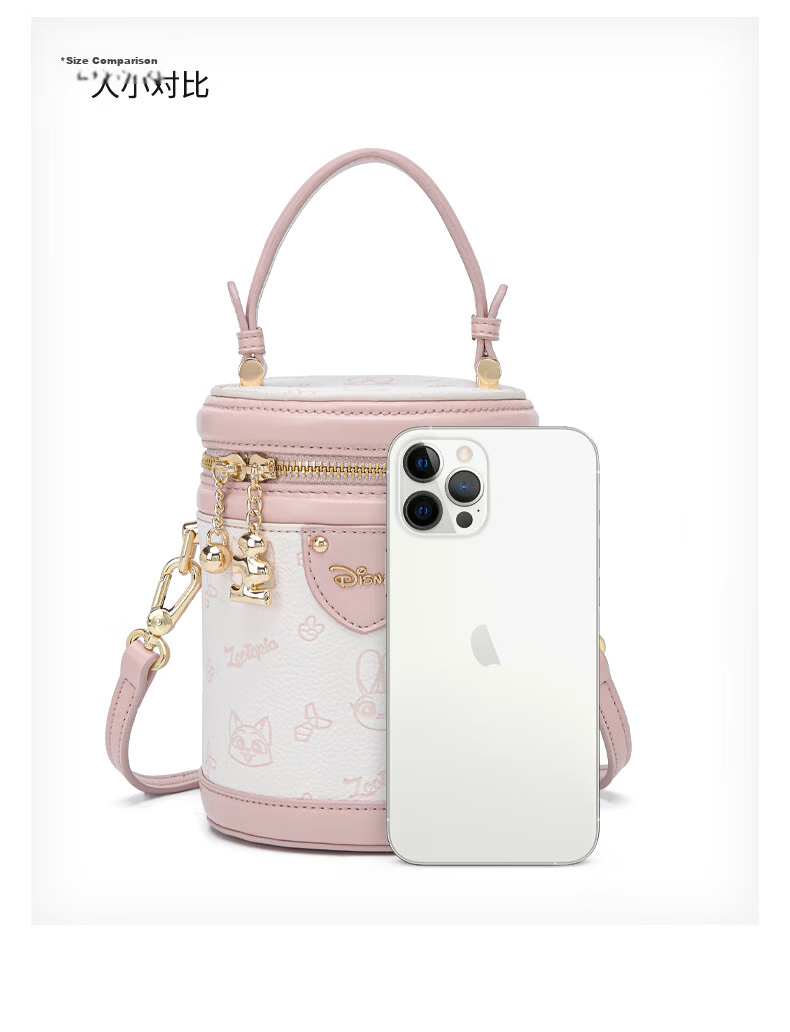 Disney Women's Fashion Bucket Bag Handheld Round Cylinder Crossbody Bag Birthday Gift for Girlfriend and Bestie 5