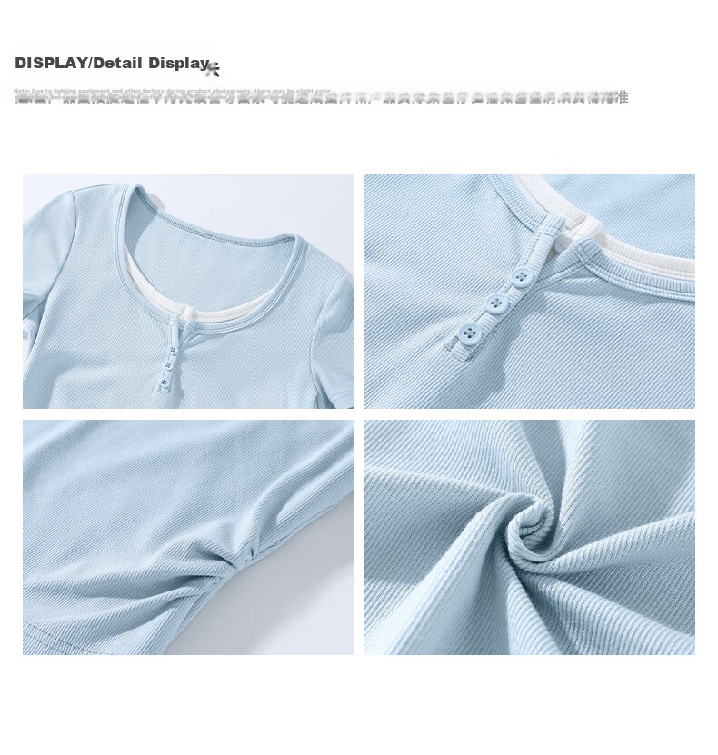 TonLion Women's Short Sleeve T-Shirt Summer New Fake Two-Piece High-End Shoulder Slim Fit Short Crop Top Spicy Girl Style 11