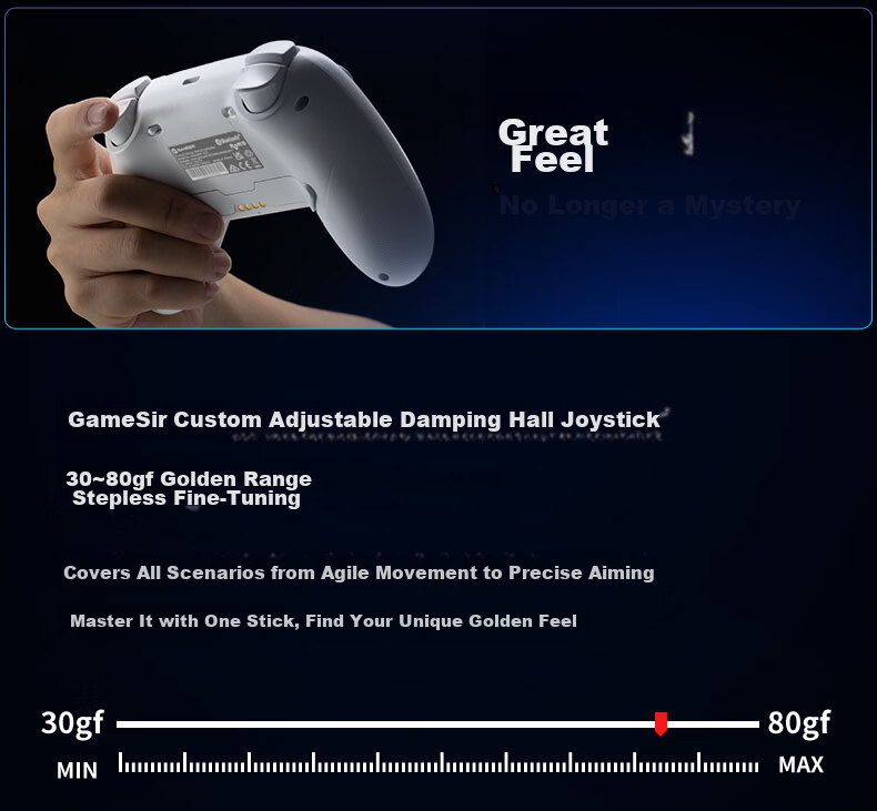 Genshin Little Chicken Stargazer Smart Control Color Screen Adjustable Wireless Game Controller with Motion Sensor【Free Charging Dock with Review】for Mobile NS Android Steam Apple PC Computer Switch 2 9