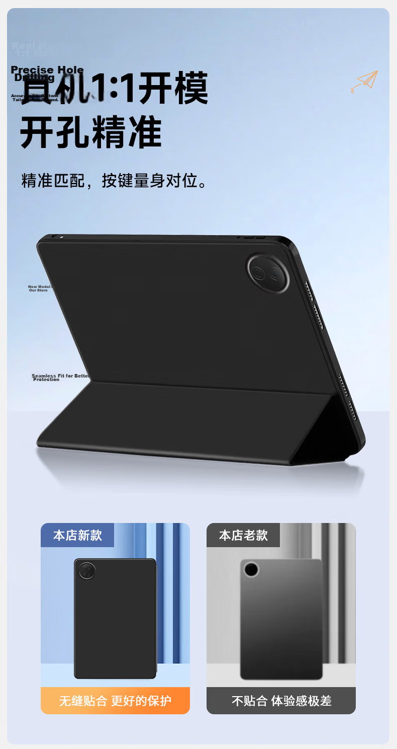 Coolerfun Protective Case for Honor Tablet 10/20 12.1-inch 2026 Model, Ultra-Thin Full-Cover Shockproof Tri-Fold Smart Leather Cover for Xiaomi Tablet 10