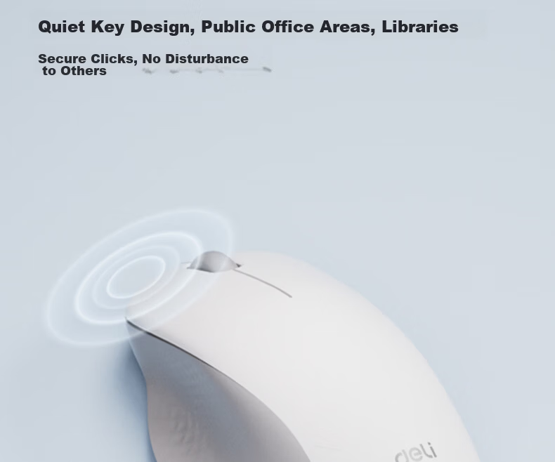 Deli Wireless Bluetooth Dual-Mode Mouse JD Self-Operated Silent Ergonomic Portable Office Mouse Laptop Desktop Universal 4000DPI White LN20-B 11