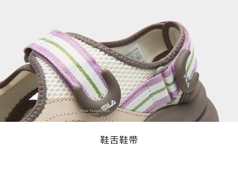 FILA Bagel Sandals Women's Sports Sandals 2026 Summer New Breathable Thick-Soled Beach Sports Shoes 40