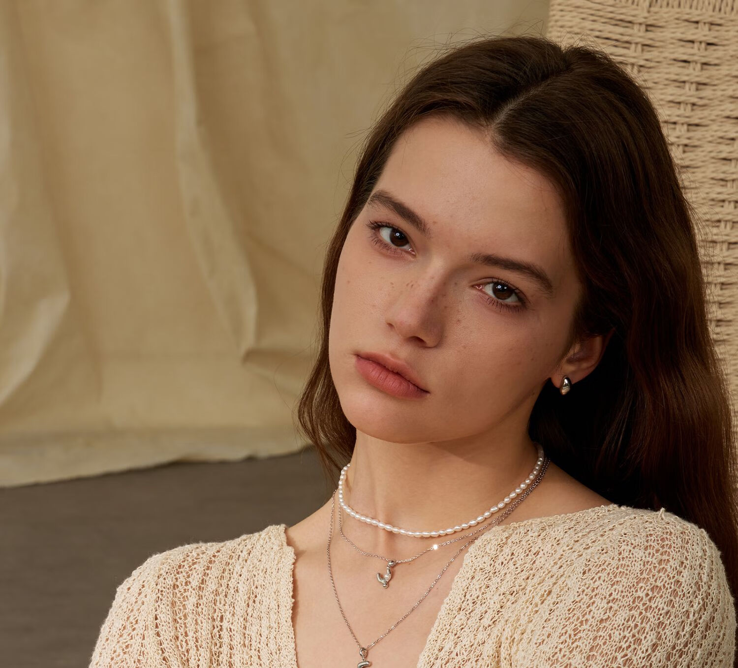 Arsis Simple Letter Pendant Necklace for Women, S925 Silver Collarbone Chain, Birthday Gift for Girlfriend, Letter M 1