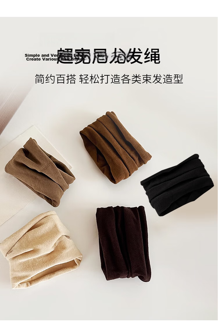 Yefili 10-Pack High Ponytail Hair Ties Wide Seamless Elastic Hair Bands for Women Students High Elastic Hair Accessories 5