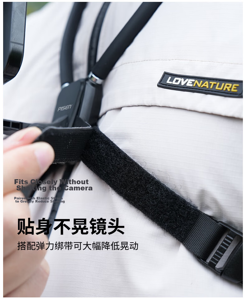 Pisen Neck Strap Mount, Compatible with DJI Action 6/5 Pro/4/3, GoPro 13/12, Insta360 Ace Pro 2 Action Cameras, Outdoor Cycling POV Shooting 10
