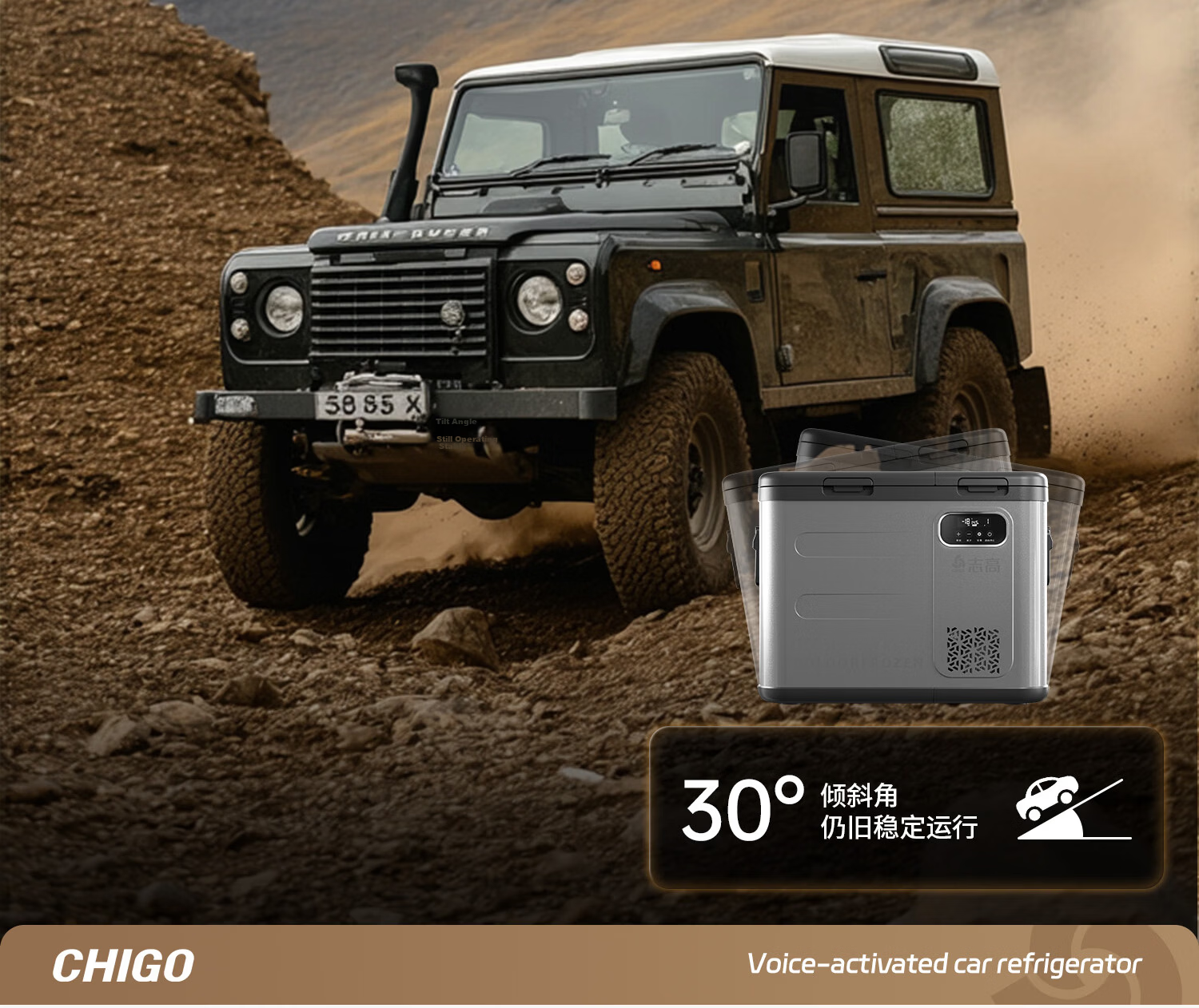CHIGO Car Refrigerator Freezer and Cooler Dual Use for Vehicle and Home 12V 24V 220V Large Capacity Truck Dedicated Compressor Cooling Cabinet 30