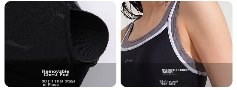 LI-NING Women's Premium 2026 New Strappy One-Piece Square-Leg Professional Training Swimsuit Adult Female 8