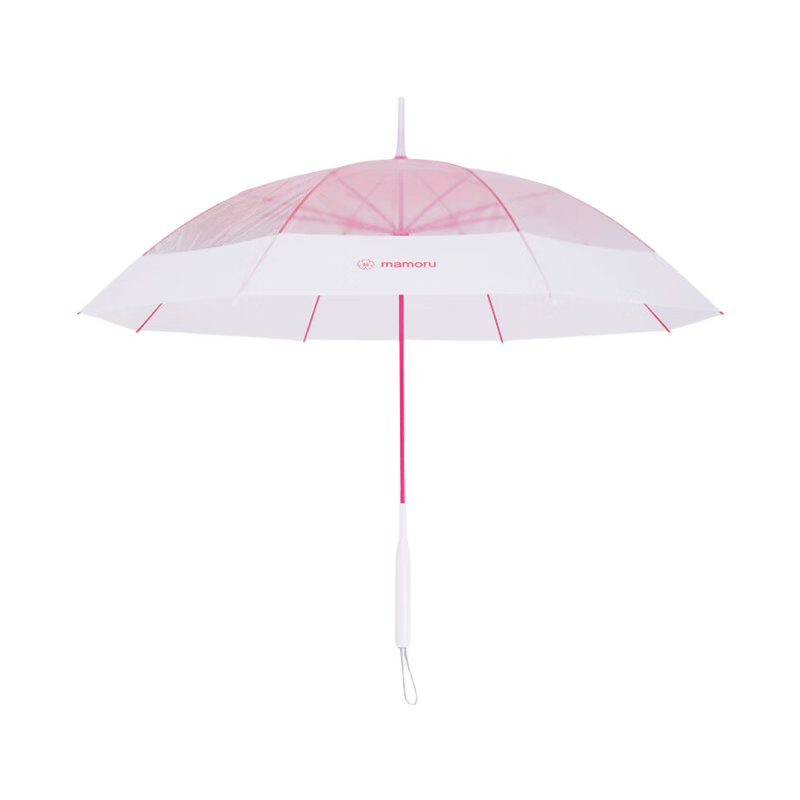 MAMORU Large Long-Handle Double Transparent Umbrella, Water-Resistant Windproof High-Aesthetic Photo Umbrella, Cherry Dream 100cm