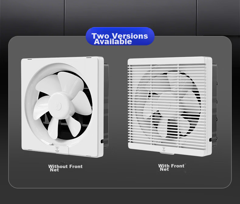 DIAMOND 10-Inch Exhaust Fan Ventilator Kitchen Range Hood Louver Home Bathroom Toilet Powerful Ventilation Fan Without Screen 18