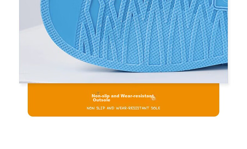 BWNK Thickened Non-Slip Sole + Double Waterproof + Adjustable Elastic Opening + Large Opening Easy Wear Blue 2XL 18