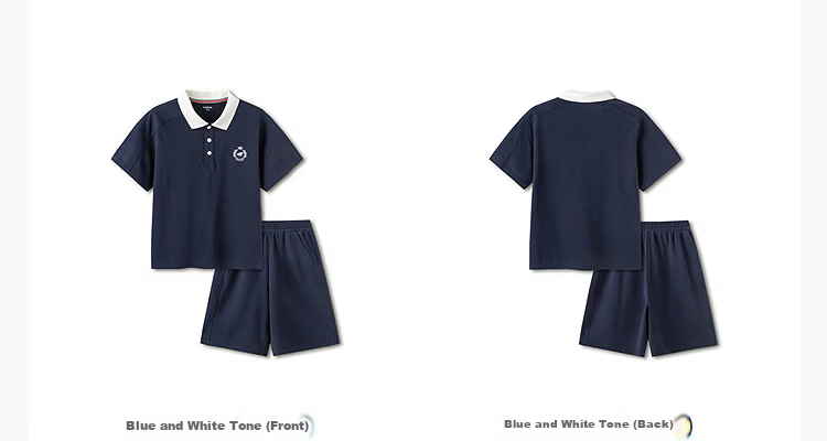 Balabala Boys Short Sleeve Set Children's Mid-to-Large Kids Two-Piece 2026 Spring Summer Quick-Dry Cooling Colorblock 32