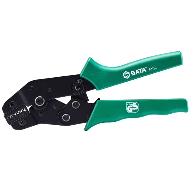 SATA 91115 Precision Bare Terminal Crimping Pliers, 7.5", 7.5 Inches (0.25-2.5MM2)