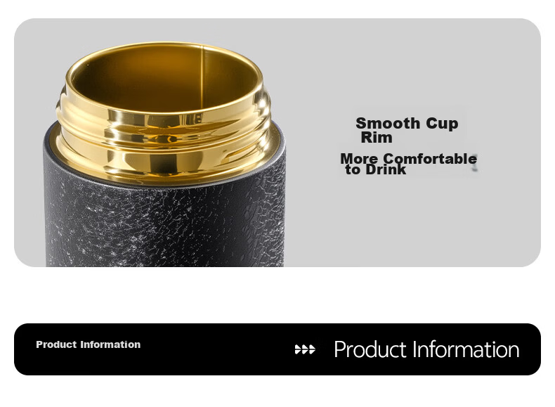 Fanjitai Titanium Insulated Tea Separation Men's Tea Cup Temperature Display Water Bottle Brewing Tea Cup Car Business Birthday Gift 14