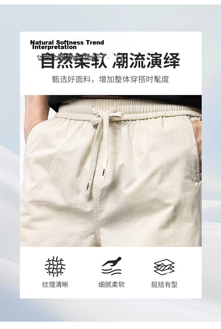 MARK FAIRWHALE Men's Summer High-End American Style Pure Cotton Casual Shorts Thin Five-Point Pants Black 3XL 4