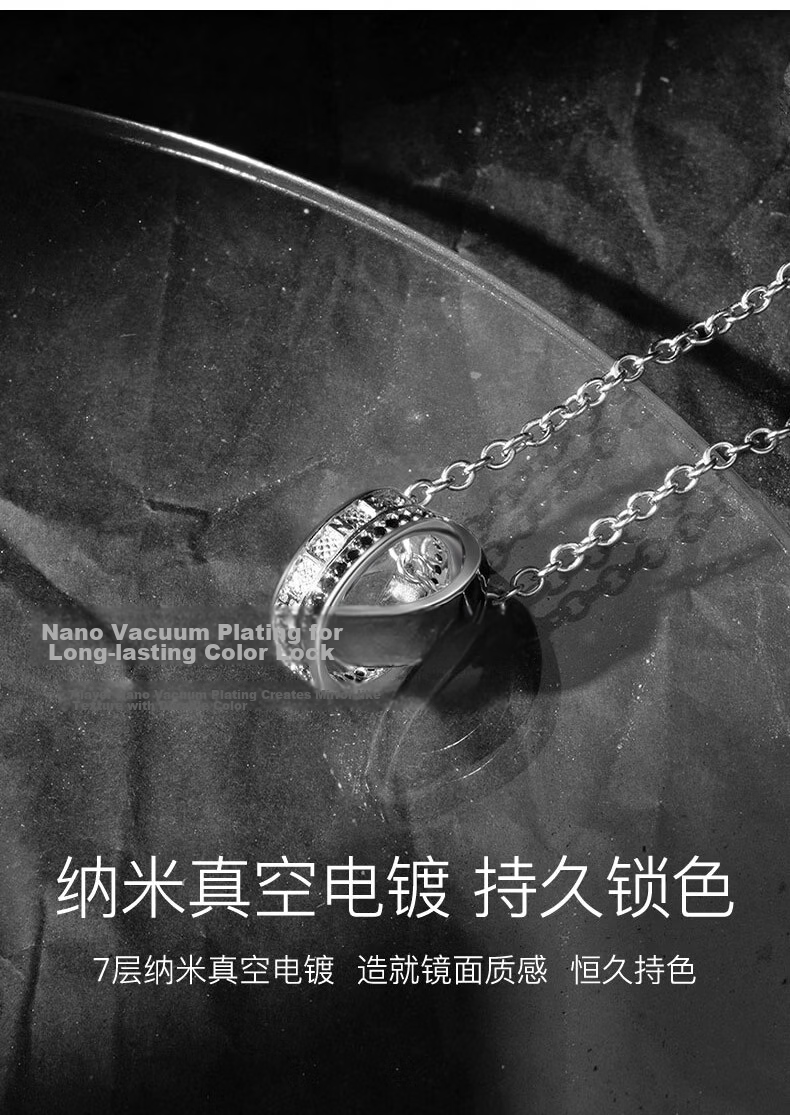 Yinqianhui Men's Necklace Pendant Clavicle Chain Luxury Light 2026 New Qixi Valentine's Day Gift for Boyfriend 10