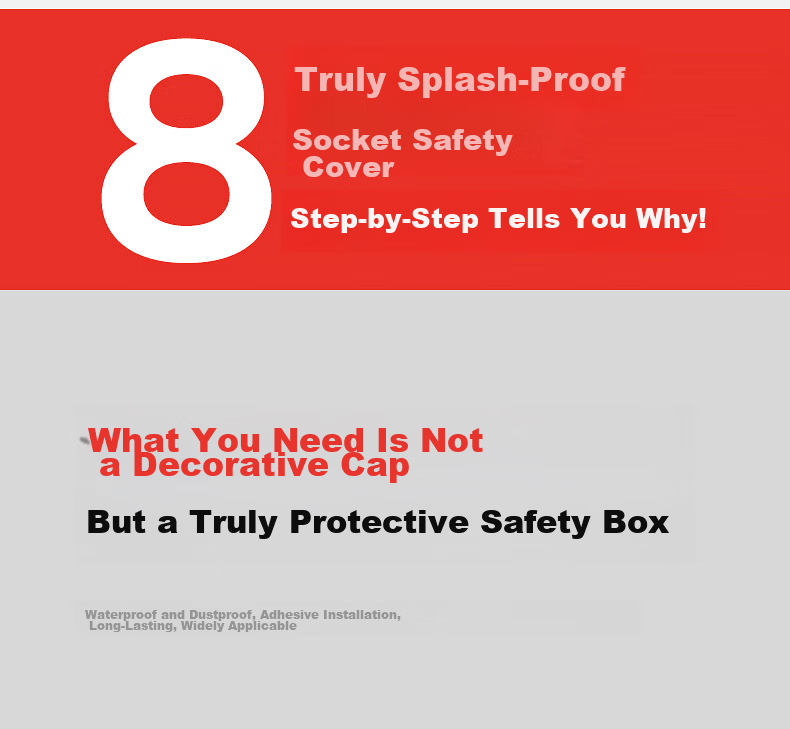 CHIGO Waterproof Socket Box 86 Type Adhesive Waterproof Box for Bathroom Kitchen One-Gang Enlarged Waterproof Box 6