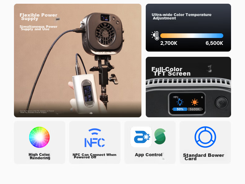 Aputure Amaran Halo 100x 100W Adjustable Color Temperature Live Streaming Photography Fill Light Professional Video Continuous Studio Light 6