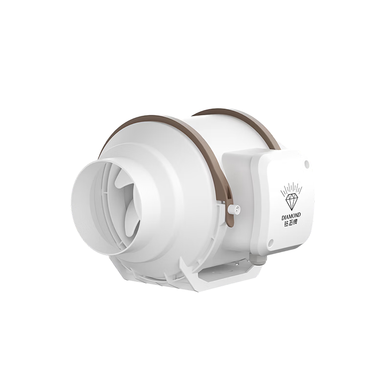 Diamond Brand Duct Fan Axial Flow Exhaust Fan Industrial Ventilation Fan Kitchen Bathroom Commercial High Suction Smoke Exhaust Fan 4 Inch Stepless Speed Control 98mm Opening