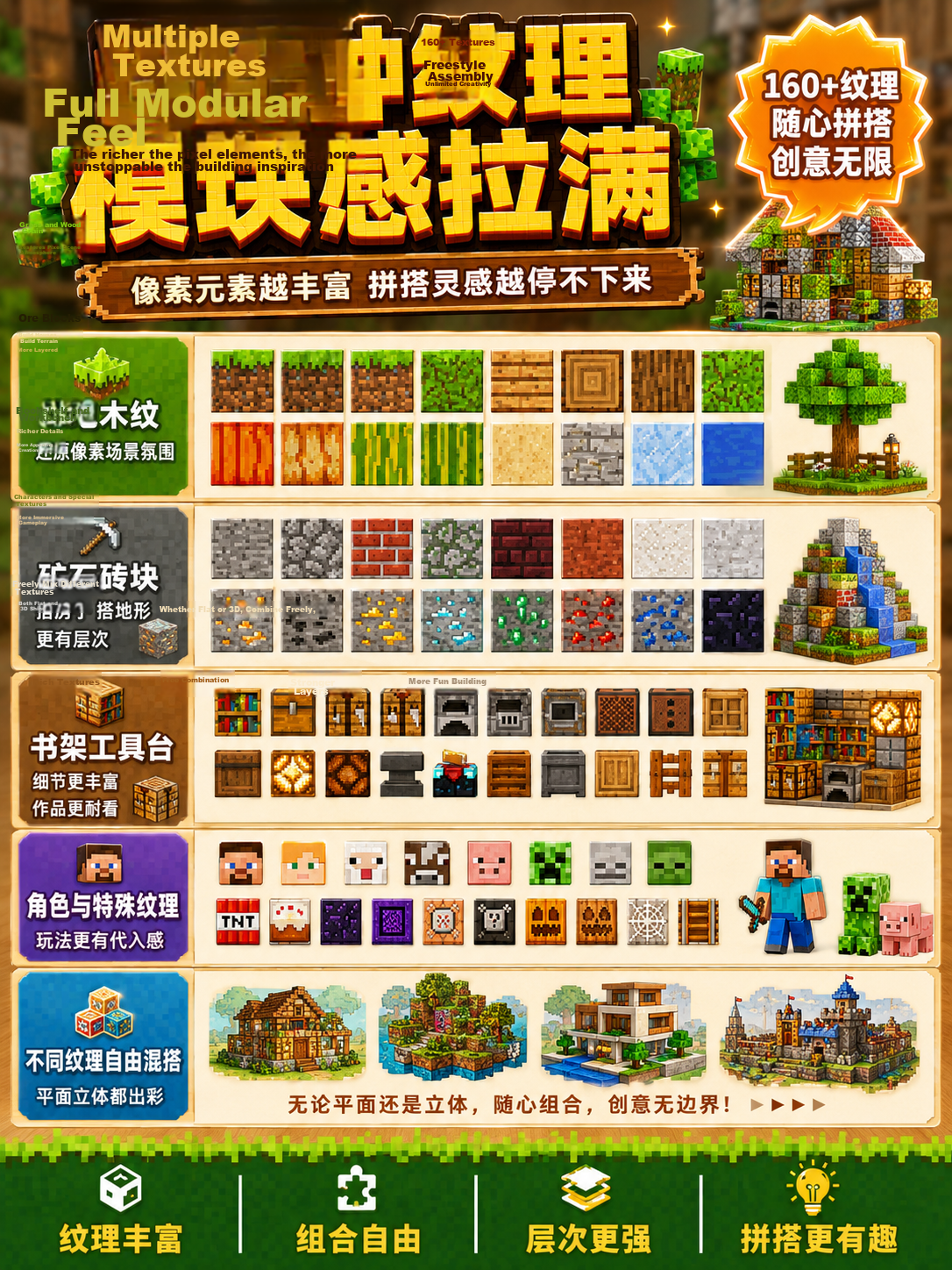 Kazhi Star Minecraft Magnetic Building Blocks Construction Toy for Kids Boys and Girls Ages 3-10 Birthday Gift 2