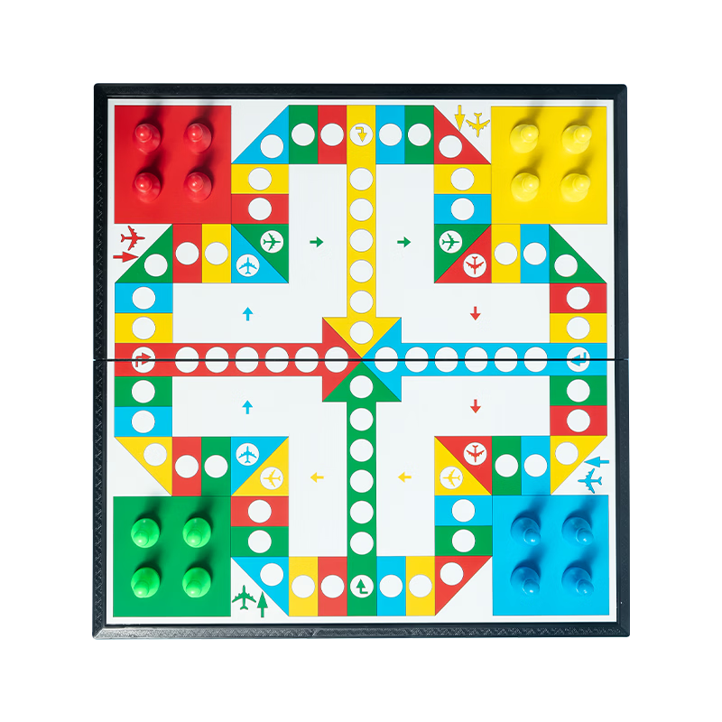 M&G Ludo Magnetic Board Game for Children And Adults, Portable Foldable Magnetic Interactive Toy for Boys And Girls, Large Size Camping Game