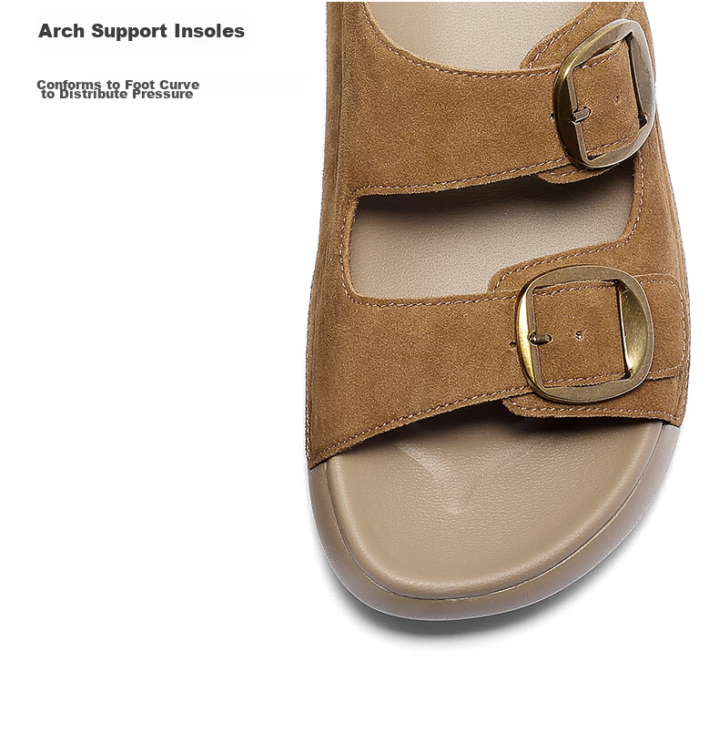 Senda Birkenstock Women's Summer 2026 New Mall Thick Sole Outdoor Sandals XYU01BT6 Beige Size 37 8