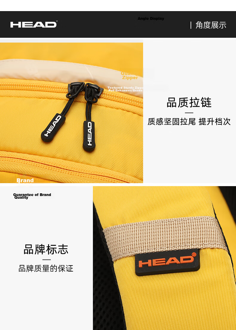 HEAD Outdoor Travel Backpack Water-Resistant 15.6-inch Laptop Bag School Bag 17