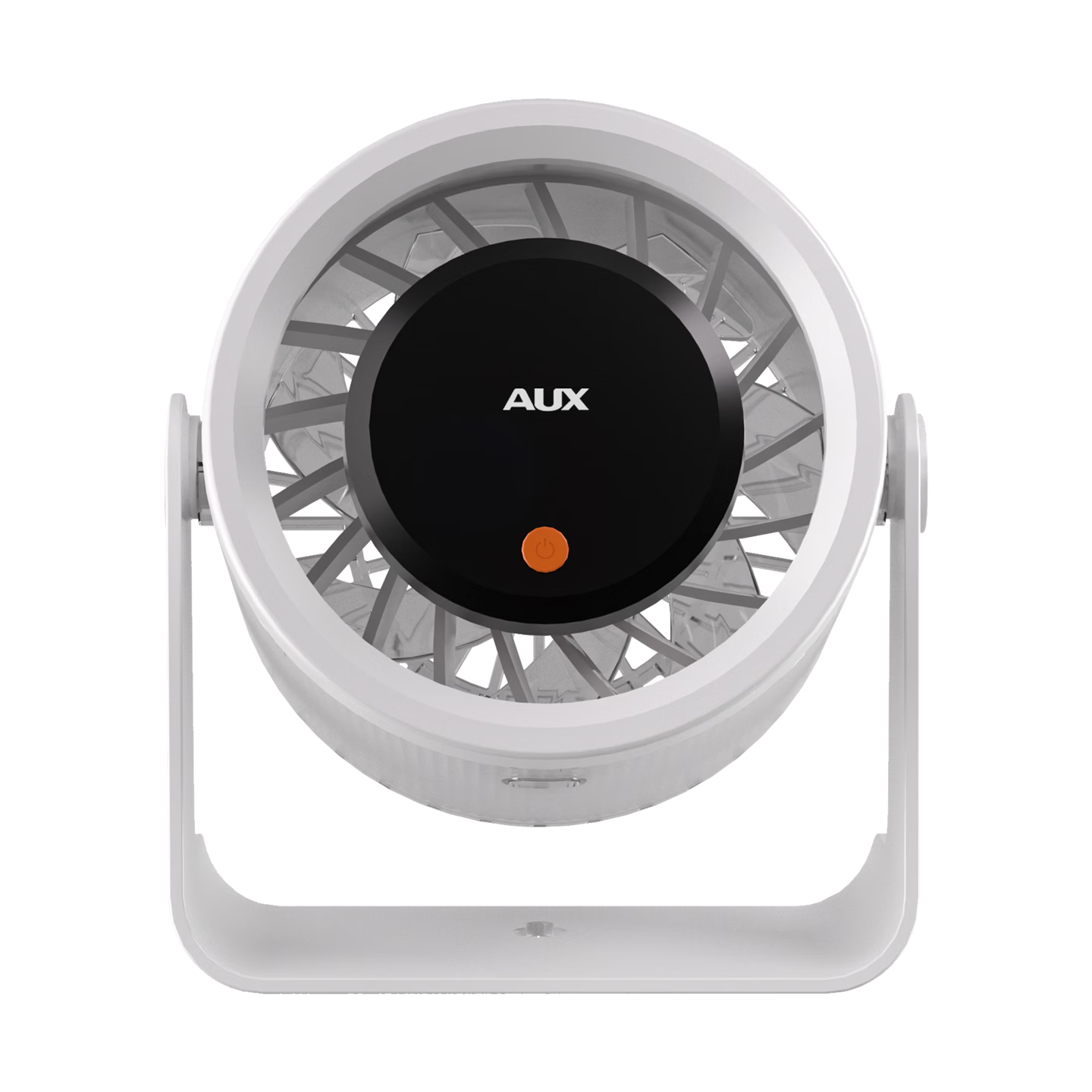 AUX New Desktop Fan Small Rechargeable Wall-Mounted Portable High-Power Dormitory Fan Digital Display Office Long Battery Life Mini Fan