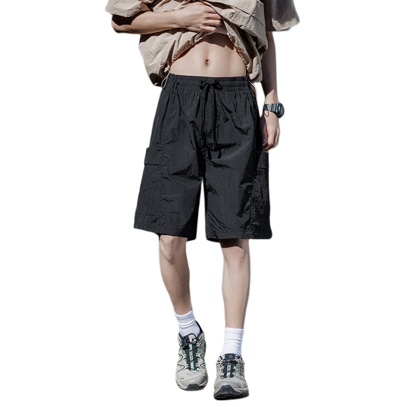 JEEP SPIRIT Men's Shorts, Summer UV Protection, Cool And Breathable, Five-Point Pants, Running And Outdoor Wear-Resistant, Thin Casual Pants