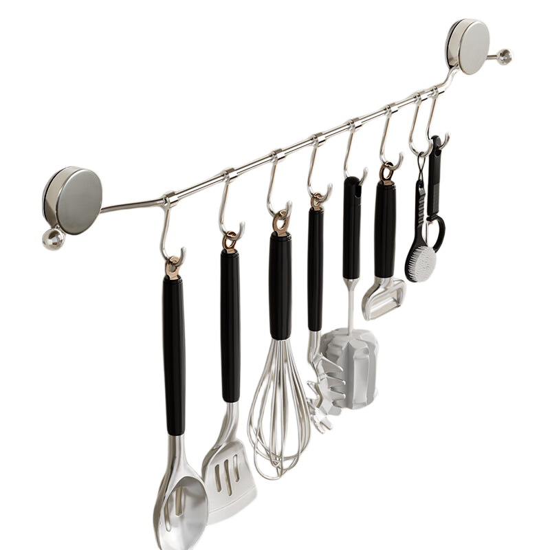 Bydoll Stainless Steel Suction Cup Row Hook No Drilling Strong Load-Bearing Bathroom Kitchen Entryway Plastic Wood Door Adhesive Hook