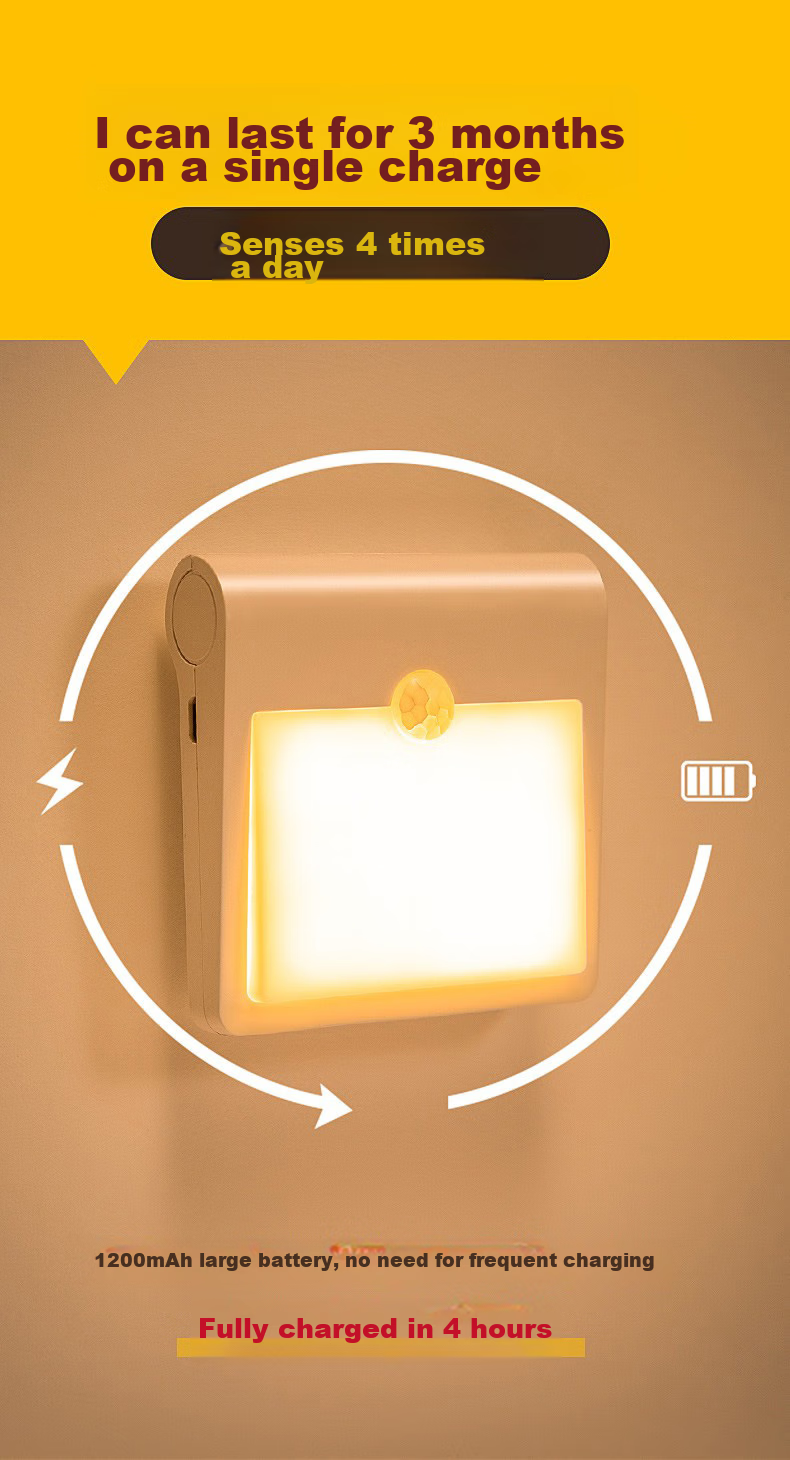 Kufire Motion Sensor Light, On/off with Human Presence, Rechargeable, Long Battery Life, for Hallway, Staircase, Entrance, Foyer 4