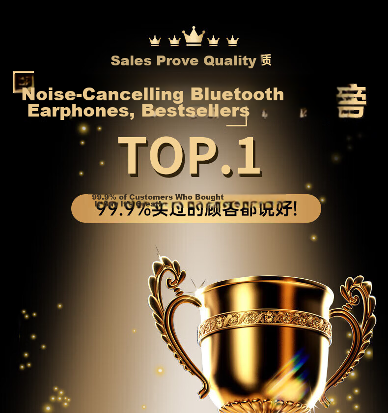 AMKE Huaqiangbei 16th Gen Pro6 Premium Apple Bluetooth Earbuds Air True Wireless Active Noise Cancelling In-Ear Sports Music Headphones Compatible with Huawei Apple Xiaomi OPPO 1